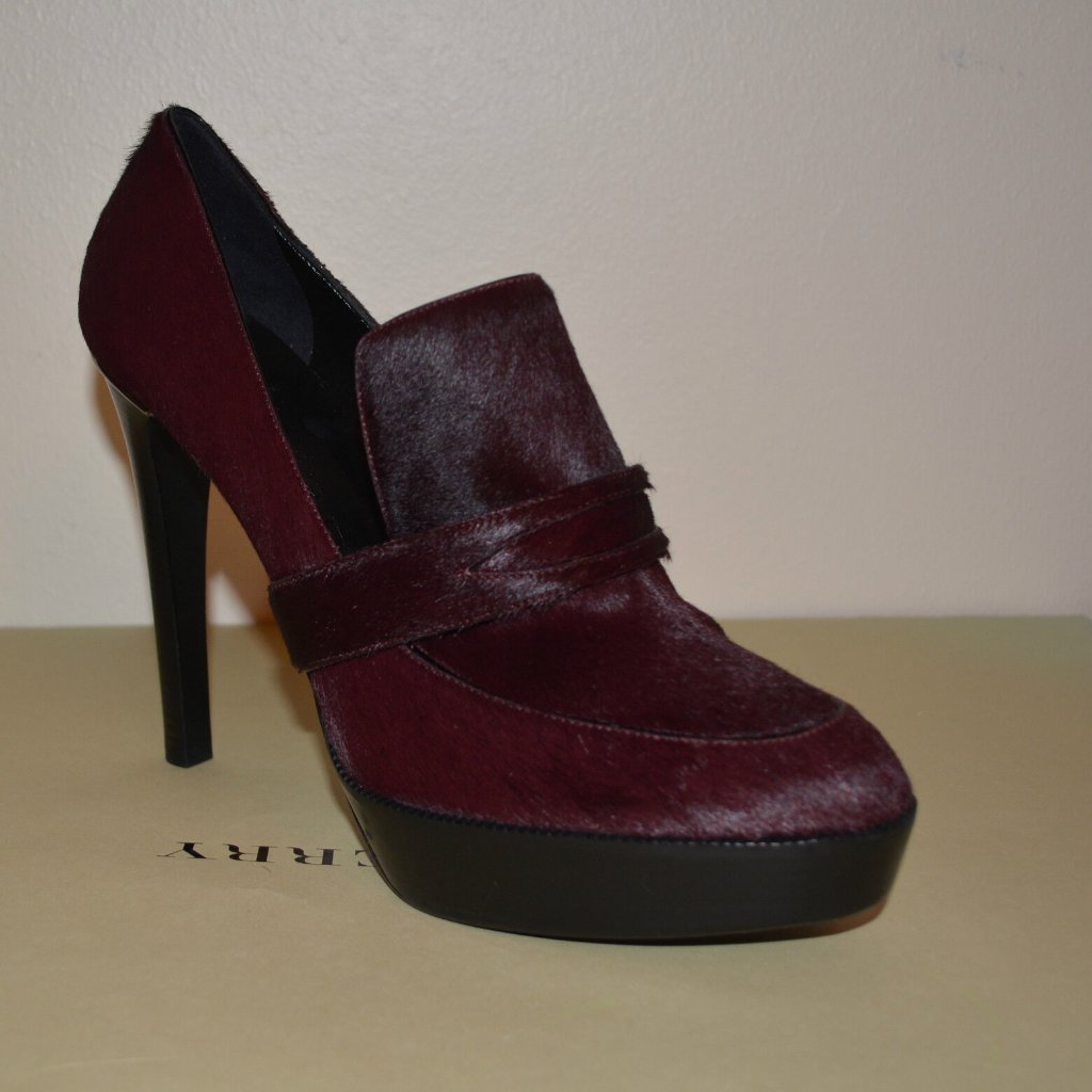 Nwt Burberry Pony Hair Platform Pumps